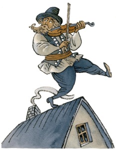 A sketch of Tevye from "Fiddler on the Roof." Credit: Morburre.