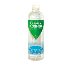 The Clearly Kosher® bottled water brand. Credit: Clearly Kosher.