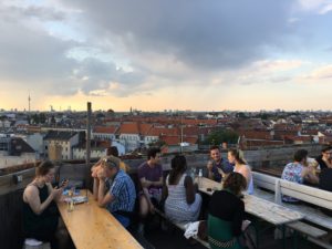 The view from Klunkerkranich, a rooftop beer garden in Berlin. Credit: Orit Arfa.